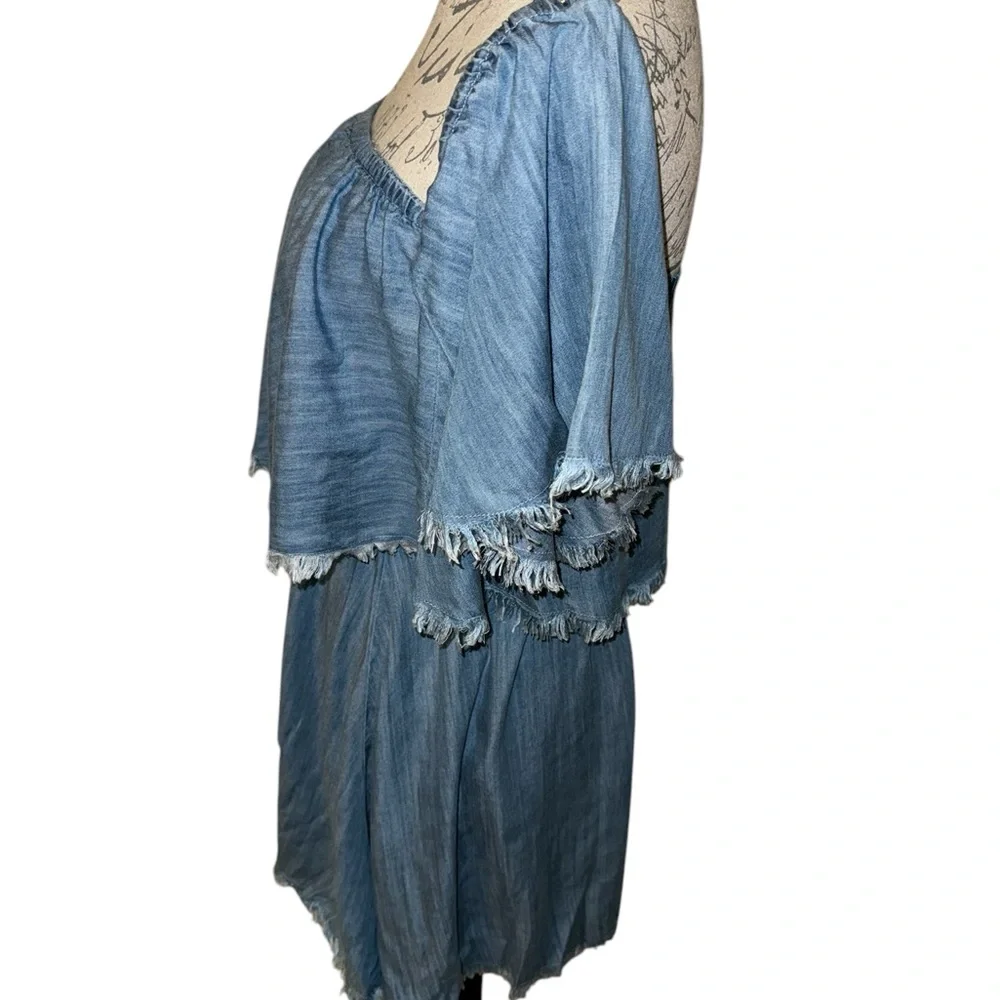 Elan Raw Edge Off the Shoulder Dress - Picture 6 of 10